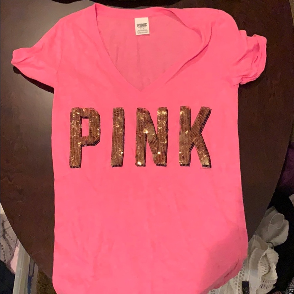 PINK v neck shirt